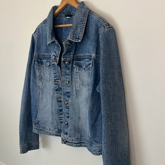 Y2K FUBU Blue Jean Jacket women’s size 2X - Picture 5 of 10